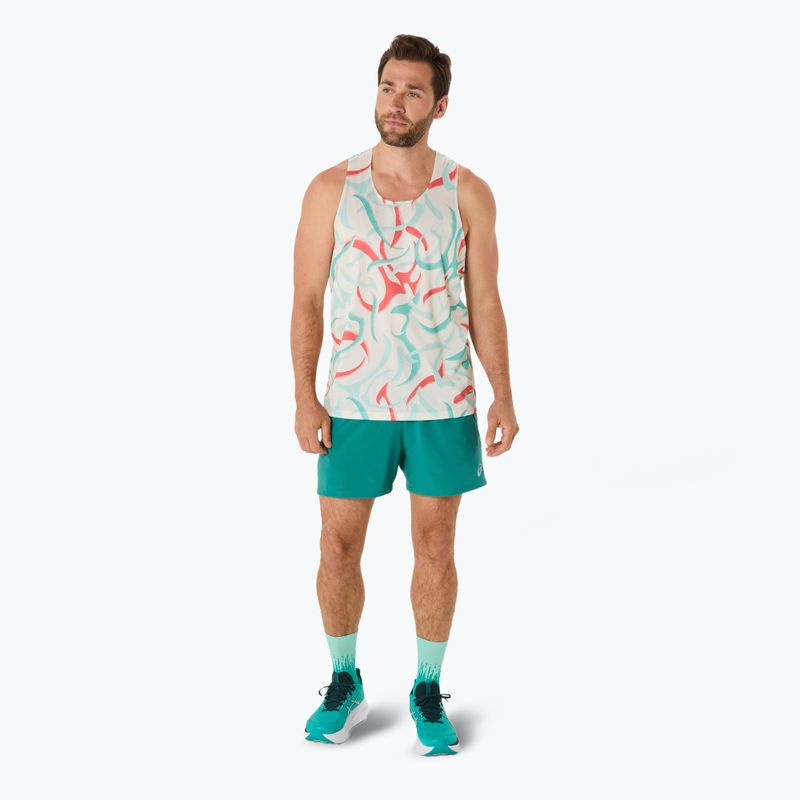 Koszulka do biegania męska ASICS Road All Over Print Singlet birch 2