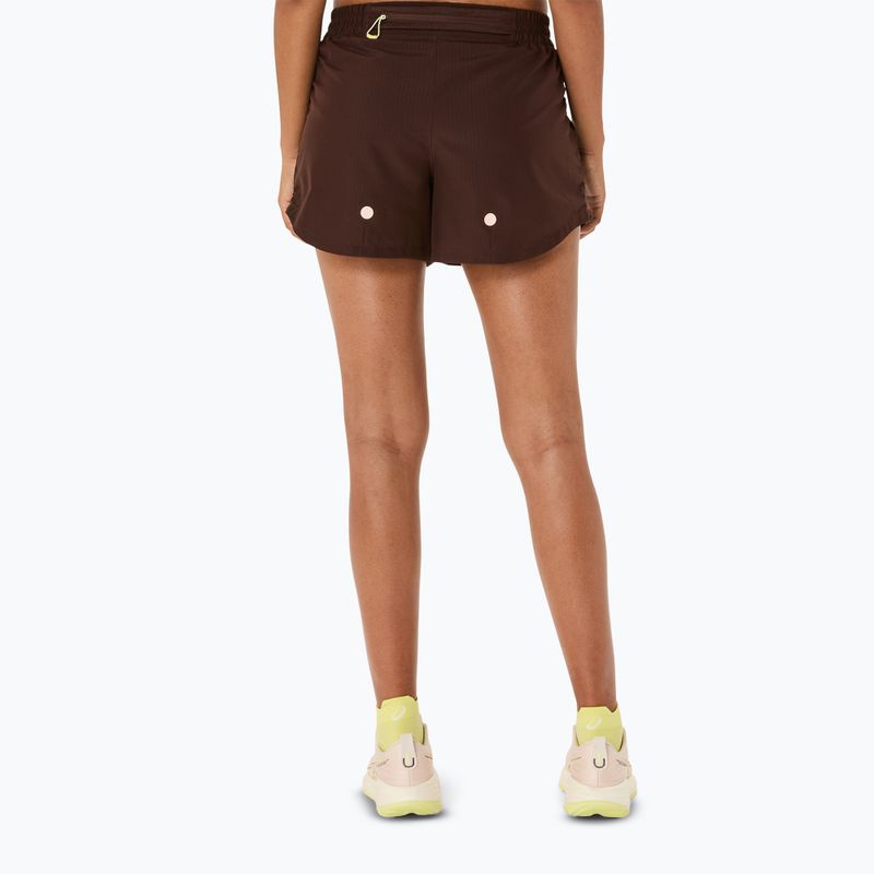 Spodenki do biegania damskie ASICS Nagino Run Adjustable 4IN coffee 3
