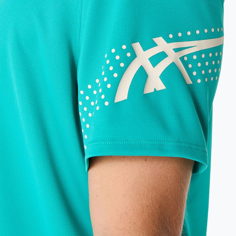 Koszulka do bieganie męska ASICS Icon SS Top wave teal 6