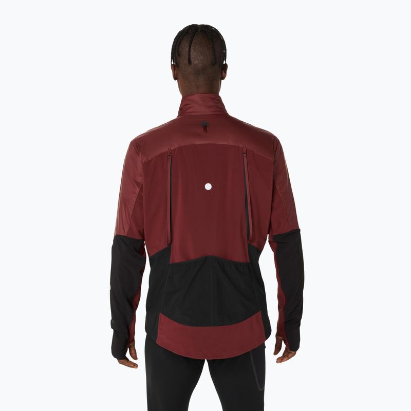 Kurtka do biegania męska ASICS Road Winter dark red planet 3