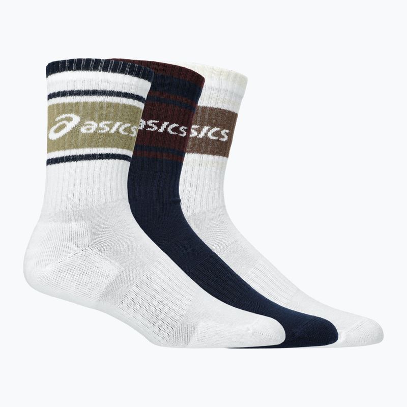 Skarpety ASICS Logo Crew 3 pary midnight/dark red planet/lemongrass