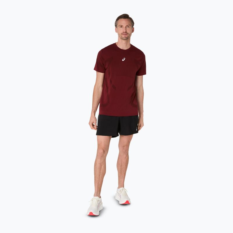 Koszulka do biegania męska ASICS Road Seamless dark red planet 2
