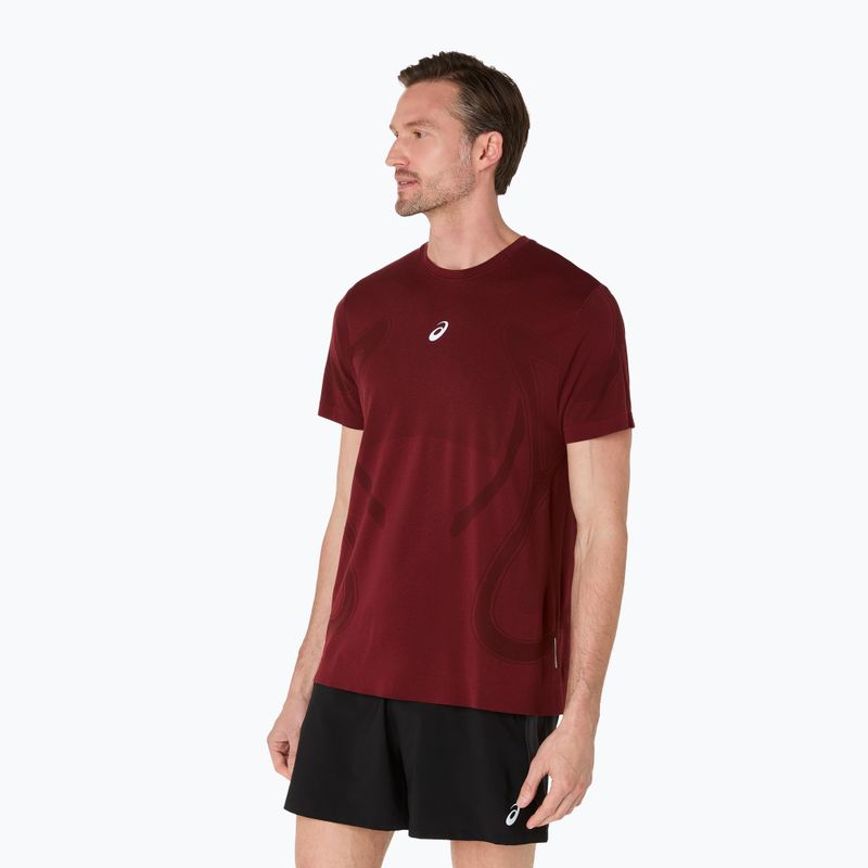Koszulka do biegania męska ASICS Road Seamless dark red planet 4