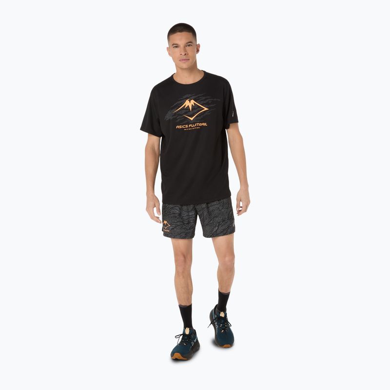 Spodenki do biegania męskie ASICS Fujitrail All Over Print 5IN performance black 2