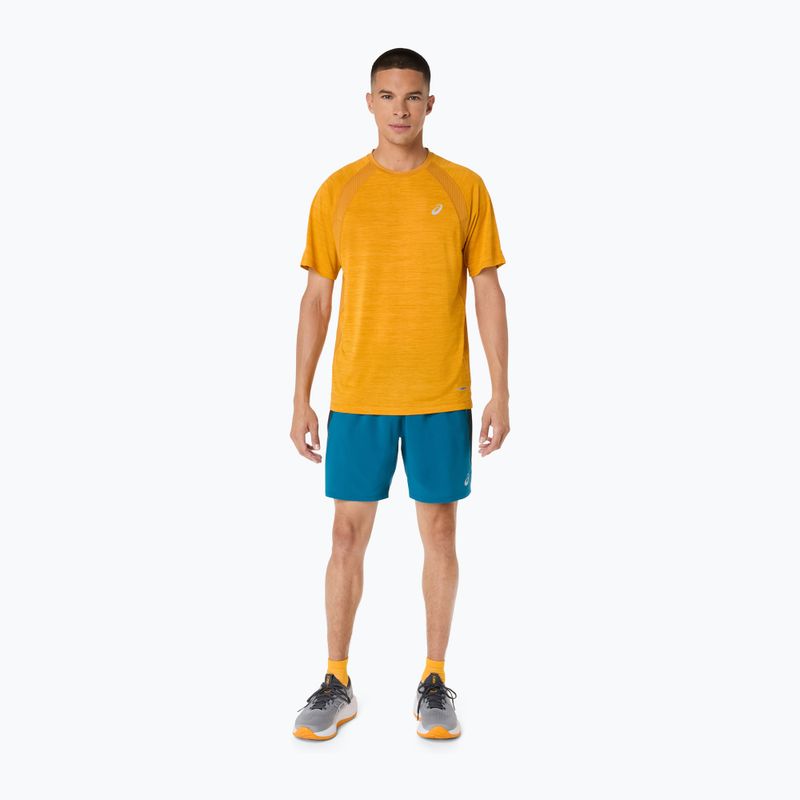Spodenki do biegania męskie ASICS Road 7IN tranquil teal/dark teal/yamabuki 2