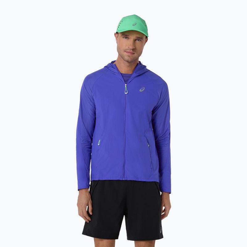 Kurtka do biegania męska ASICS Road Packable cobalt burst/illuminate green