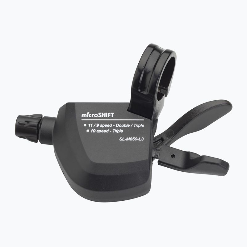 Manetka przerzutki lewa microSHIFT XLE SL-M850-L 3rz Xpress trigger