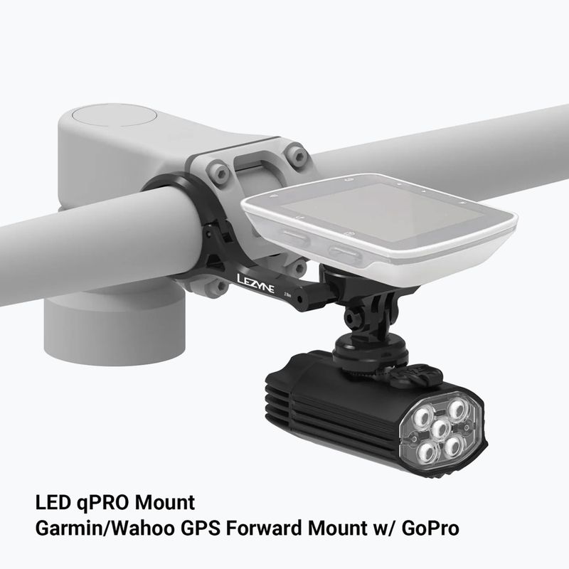 Uchwyt rowerowy komputera Lezyne GPS Forward Mount With GoPro Garmin/Wahoo black 3