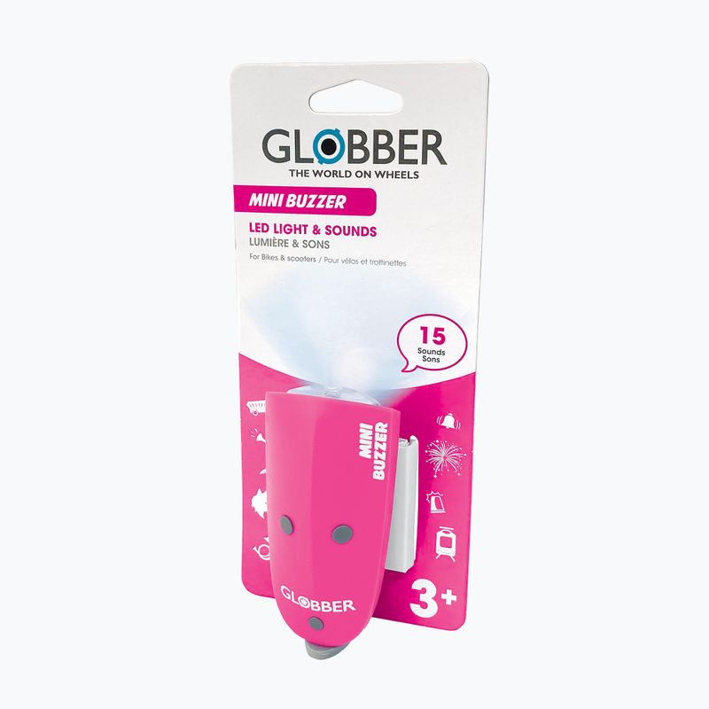Lampka z klaksonem Globber Mini Buzzer deep pink 2