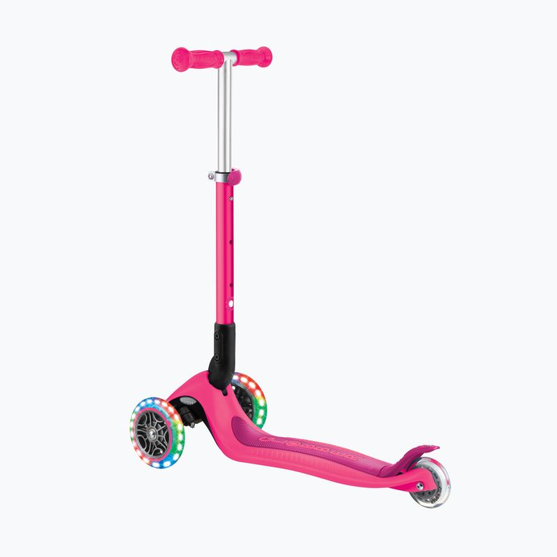 Hulajnoga trójkołowa dziecięca Globber Junior Foldable Lights deep pink 2
