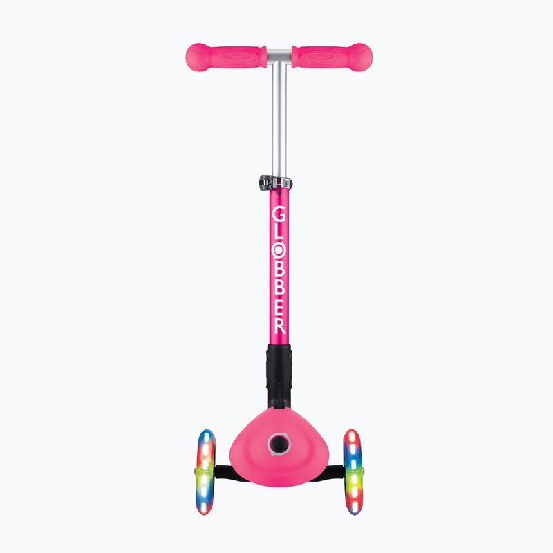 Hulajnoga trójkołowa dziecięca Globber Junior Foldable Lights deep pink 3