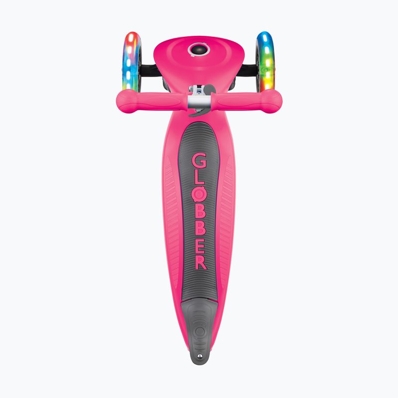 Hulajnoga trójkołowa dziecięca Globber Junior Foldable Lights deep pink 4