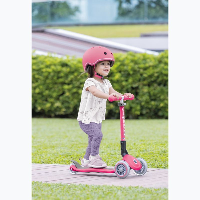 Hulajnoga trójkołowa dziecięca Globber Junior Foldable Lights deep pink 9