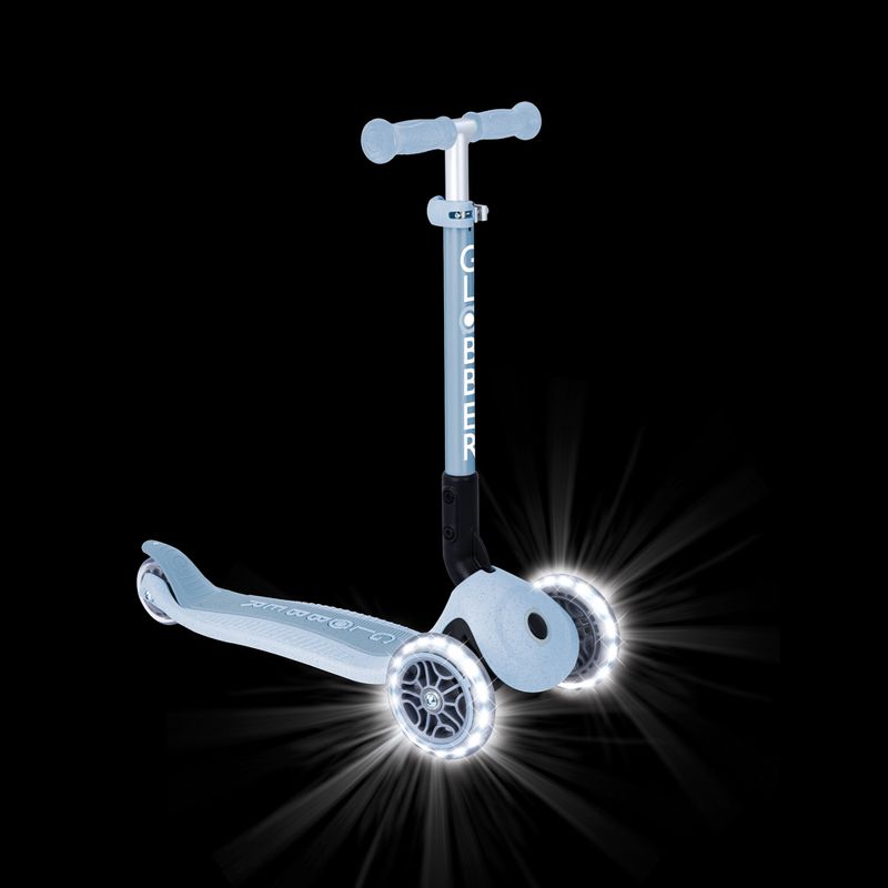 Hulajnoga trójkołowa dziecięca Globber Junior Foldable Lights Eco blueberry 8