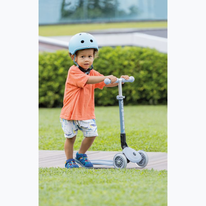 Hulajnoga trójkołowa dziecięca Globber Junior Foldable Lights Eco blueberry 10
