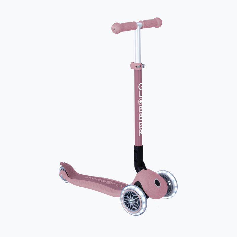 Hulajnoga trójkołowa dziecięca Globber Junior Primo Foldable Lights Eco berry