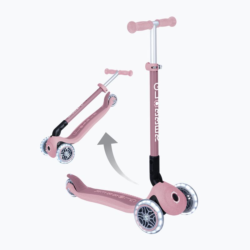 Hulajnoga trójkołowa dziecięca Globber Junior Primo Foldable Lights Eco berry 8