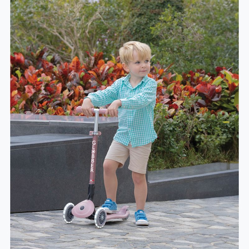 Hulajnoga trójkołowa dziecięca Globber Junior Primo Foldable Lights Eco berry 10