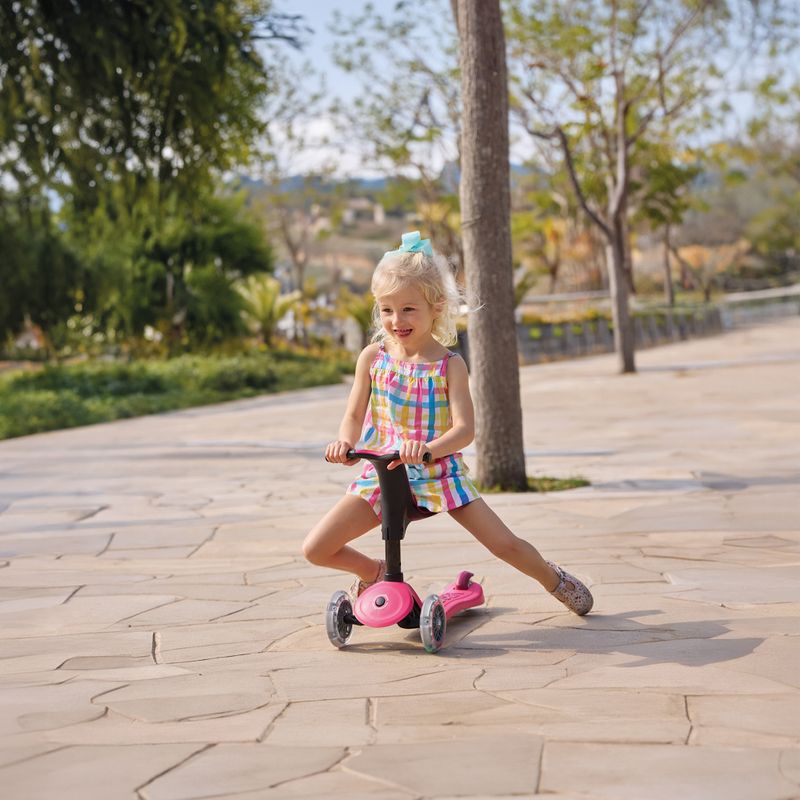 Hulajnoga trójkołowa dziecięca Globber Go.Up Sporty Lights fuchsia 16