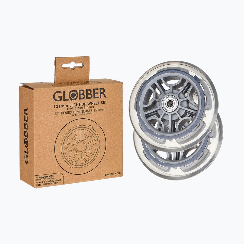 Kółka do hulajnogi Globber LED 121mm ABEC-9 2 szt. led multicolour 3