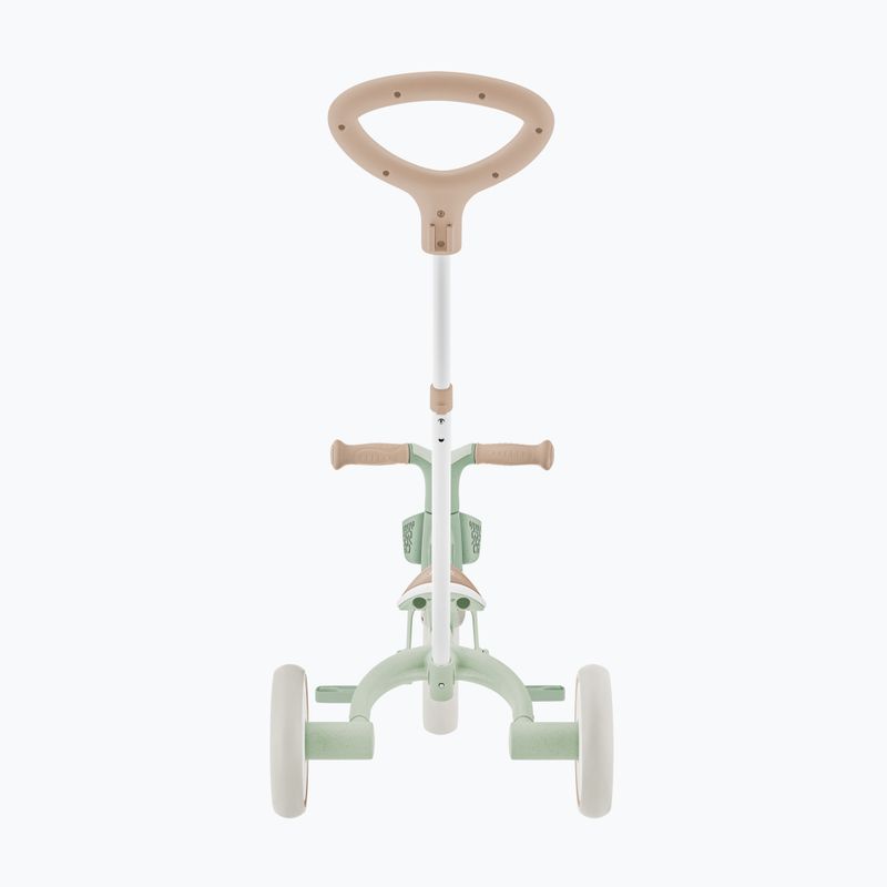 Rowerek biegowy trójkołowy z prowadnikiem Globber Learning Trike 2w1 Plus Ecologic pistachio 10