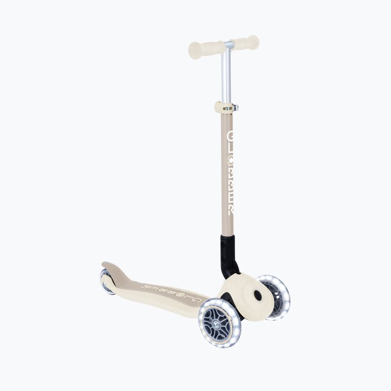 Hulajnoga trójkołowa dziecięca Globber Junior Primo Foldable Lights Eco coconut
