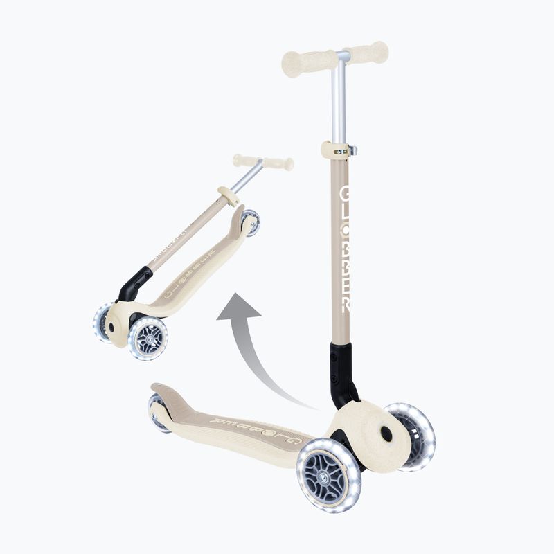 Hulajnoga trójkołowa dziecięca Globber Junior Primo Foldable Lights Eco coconut 7