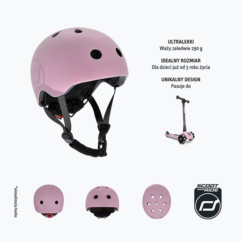 Kask dziecięcy Scoot & Ride S-M rose 4