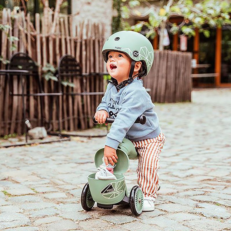 Kask dziecięcy Scoot & Ride XXS-S green lines 7