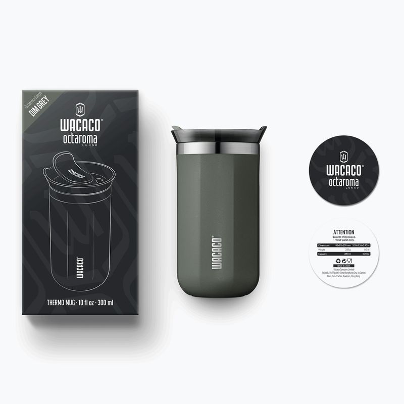Kubek termiczny WACACO Octaroma Lungo 300 ml dim grey 5