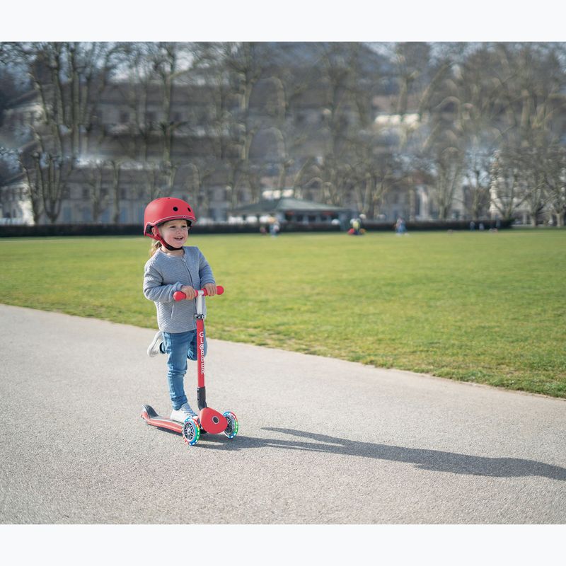Kask dziecięcy Globber Elite Lights new red racing 10