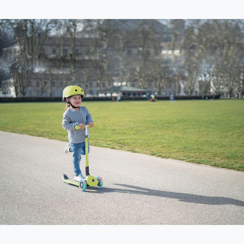 Hulajnoga trójkołowa dziecięca Globber Primo Foldable Lights lime green 11