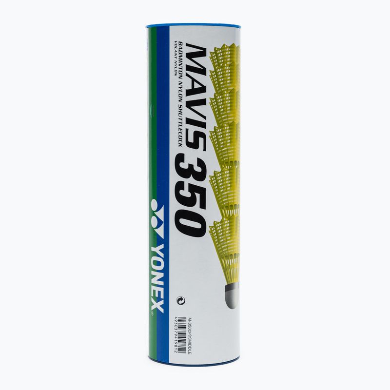 Lotki do badmintona YONEX Mavis 350 Y 6 szt. yellow 2