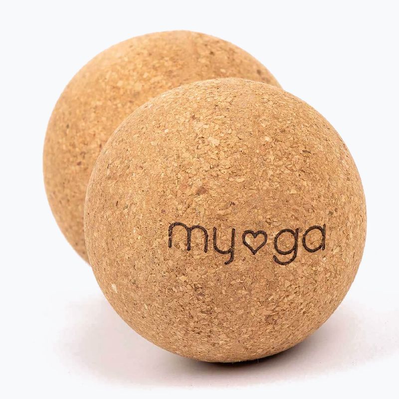 Piłka do masażu Myga Duoball brązowy 2