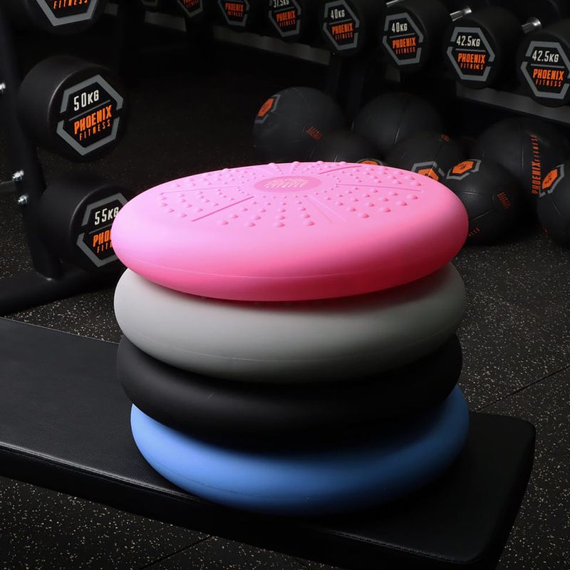 Poduszka sensoryczna Phoenix Fitness dwustronna 33 cm niebieski 4