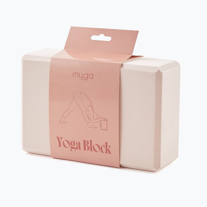 Kostka do jogi Myga Foam Block beżowy 3