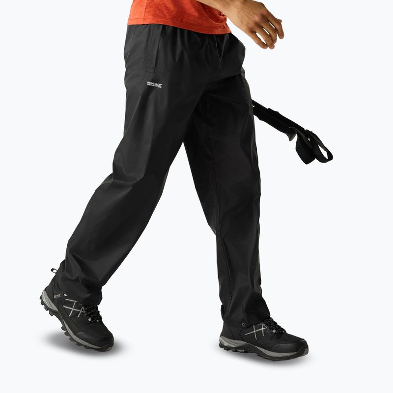 Spodnie trekkingowe męskie REGATTA Pack It Overtrousers black 4