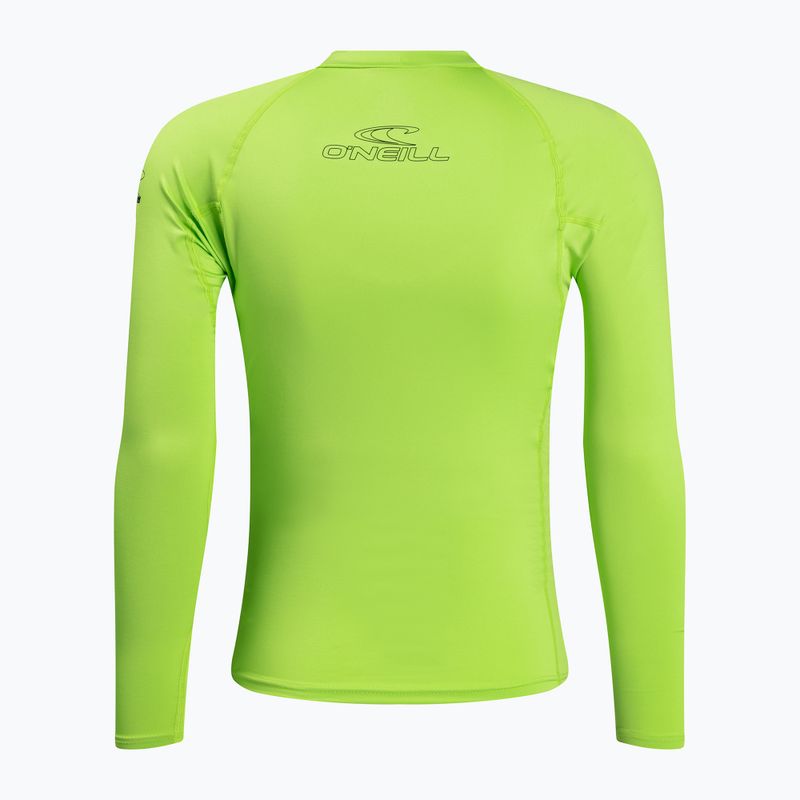 Longsleeve do pływania męski O'Neill Basic Skins Rash Guard lime 2