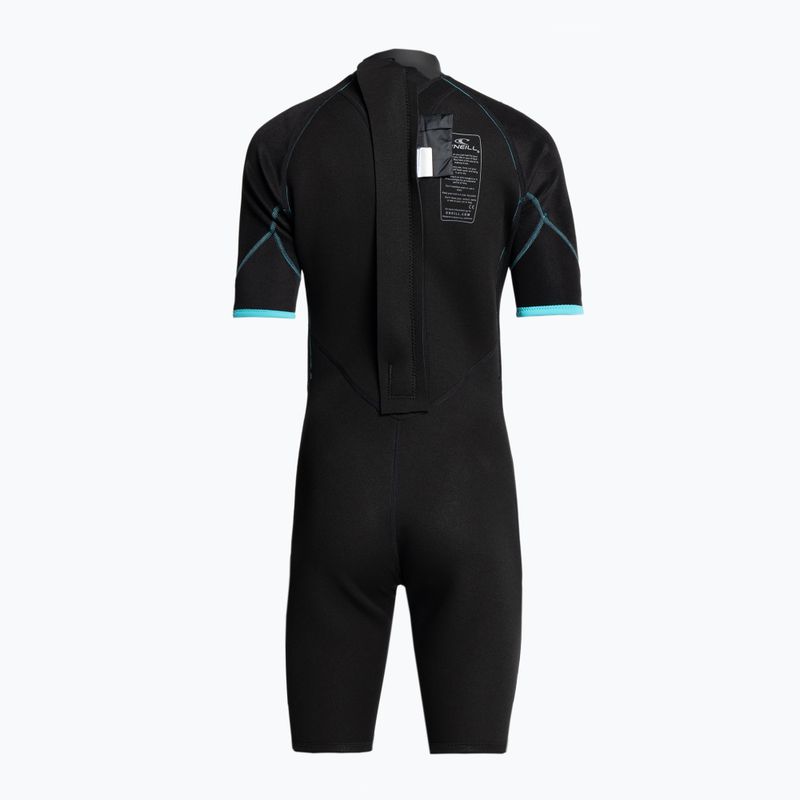 Pianka do pływania damska O'Neill Reactor-2 2 mm Back Zip Spring black/light aqua 5