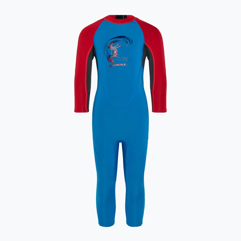 Pianka do pływania dziecięca O'Neill Toddler Reactor-2 2 mm Back Zip Full ocean/graphite/red