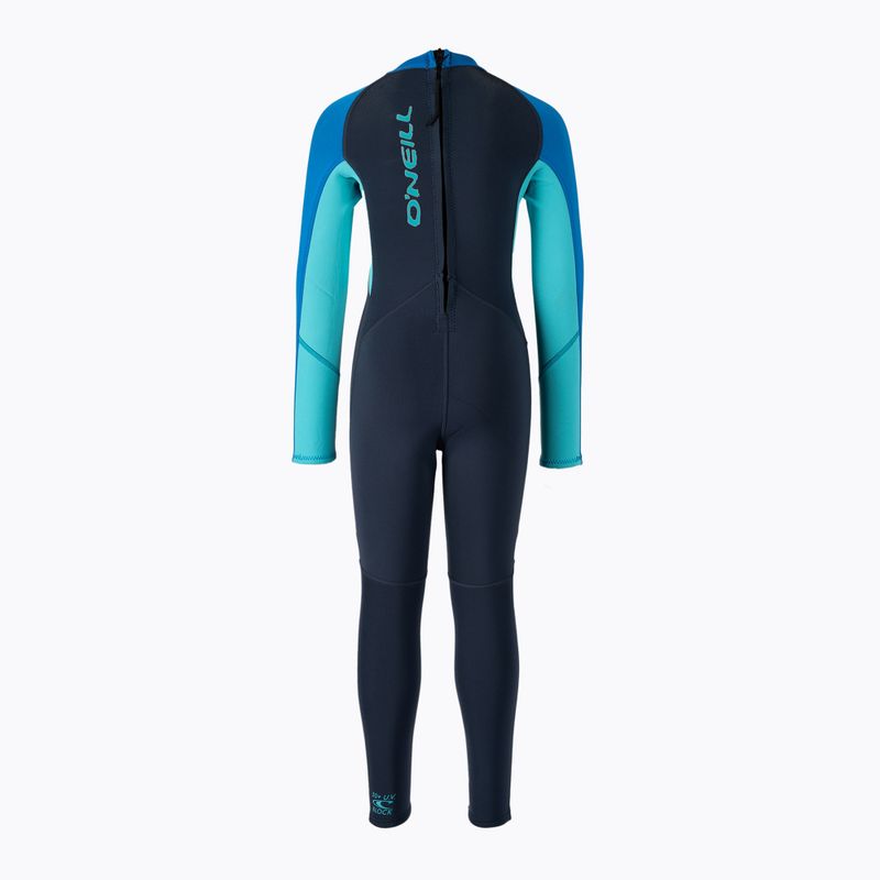 Pianka do pływania dziecięca O'Neill Toddler Reactor-2 2 mm Back Zip Full slate/light aqua/ocean 2
