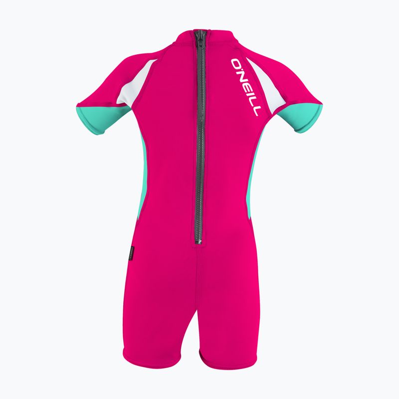 Kombinezon kąpielowy dziecięcy O'Neill Child Basic Skins UV Spring IT4 watermelon/light aqua/white 2