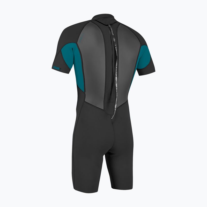 Pianka do pływania dziecięca O'Neill Youth Reactor-2 2mm Back Zip SS Spring black/tide pool 2