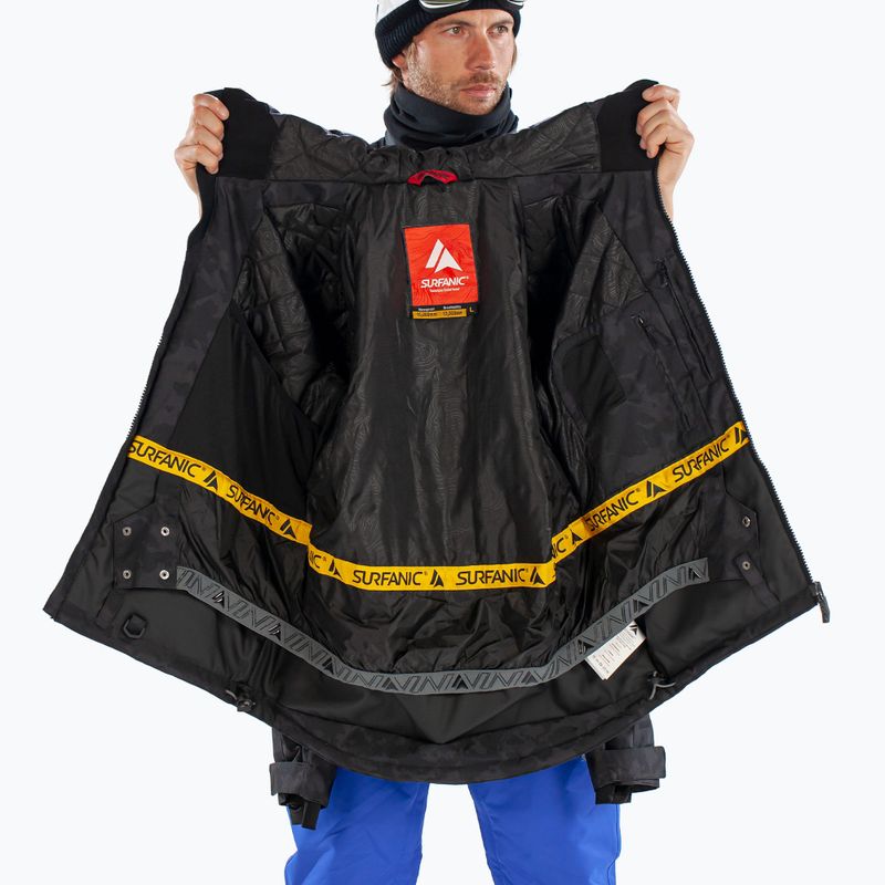 Kurtka snowboardowa męska Surfanic Orion Map black 12