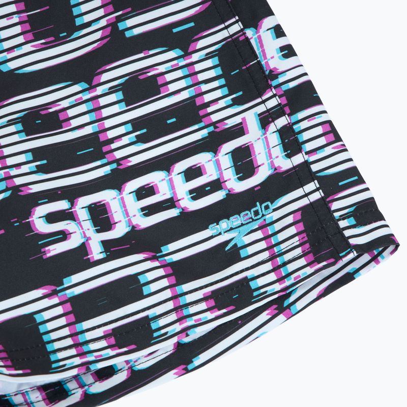 Szorty kąpielowe dziecięce Speedo Printed 13" logo black/white/diva 3