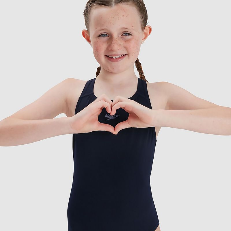 Strój pływacki jednoczęściowy dziecięcy Speedo Endurance+ Medalist true navy 8
