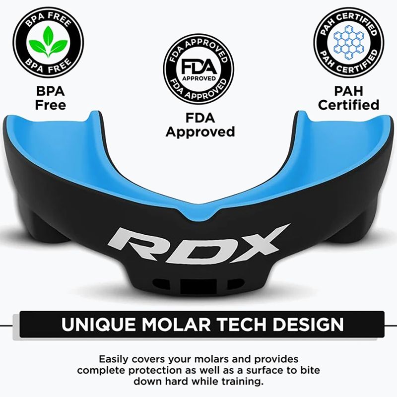 Ochraniacz na szczękę dla dzieci RDX Mouth Junior blue 3