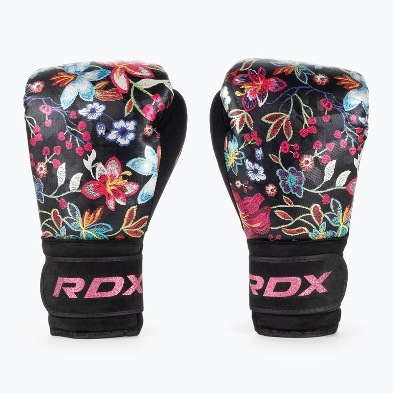 Rękawice bokserskie RDX FL-3 floral black 2