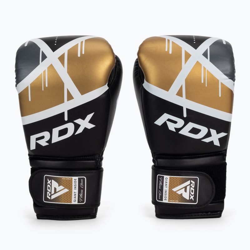 Rękawice bokserskie RDX BGR-F7 black golden 2