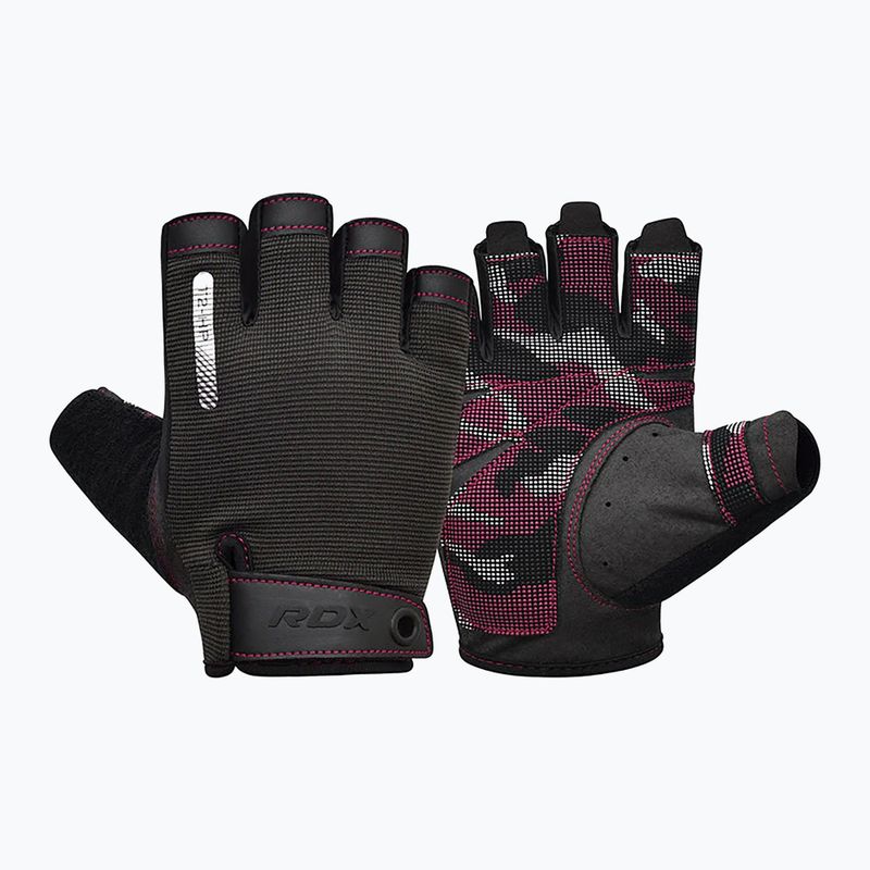 Rękawiczki treningowe RDX T2 Half pink